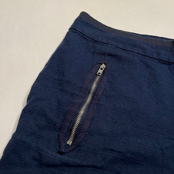 Anthropologie Cartonnier Navy Blue Charlie High Rise Straight Leg Pants Size 6 - Picture 9 of 13